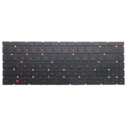 MSI GS60 GS62 TR Kırmızı Ledli Notebook Klavyesi